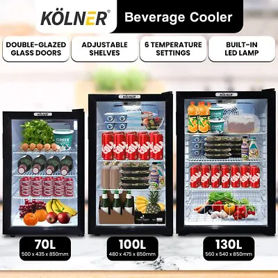 $435 • Buy Kolner Mini Bar Fridge Glass Door Beverage Cooler Drinks Refrigerator
