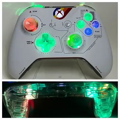 Starfield Microsoft Xbox One Controller - White - W Custom LED Mod - Great GIFT • $126.65