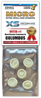 Columbus SMALL MINI CONDOMS - Ohio Gag Joke Xmas Stocking Stuffer Bachelor Party • $3.99