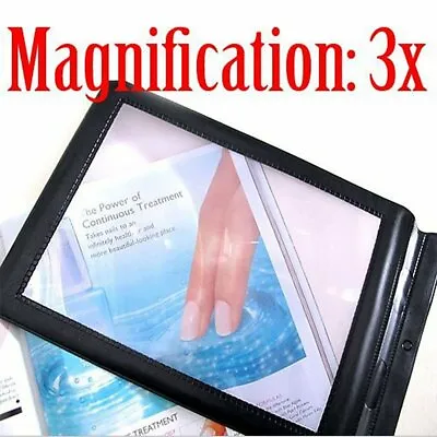 A4 Full Page 3x Magnifier Sheet Large Magnifying Glass Book Reading Aid Lens UK • £3.99