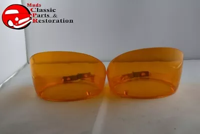 4  Peep Accessory Door Mirror Amber Visors Custom Truck Hot Rat Street Rod • $20.64