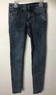 **PRE-OWNED** Divided By H&M Juniors' Moto Skinny Jeans Black Acid Wash 4 • $2.26