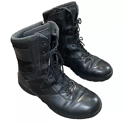 First Tactical Duty Boots Mens 12 Black 8” Side Zip Military Police Work 165000 • $47.45