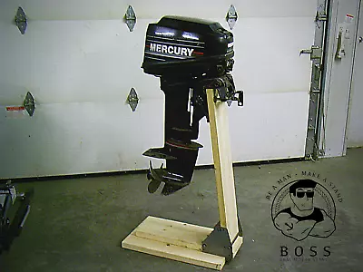 Boss Outboard Boat Motor Stand Bracket Cart Dolly Storage Heavy Duty • $44.99