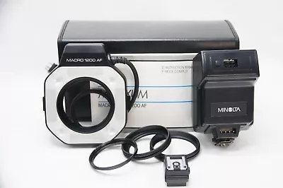 《 MINT In CASE 》 Minolta Macro 1200 AF Ring Flash Unit / Adapter 49ｍｍ・55mm • $69