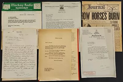1931 Antique OAKLAND Ca HORSE SHOW FIRE Letters News AARON MEIER FRANK Portland • $145