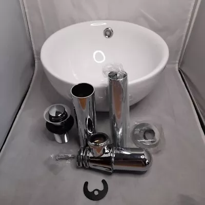 Cavalier Round Counter Top Sink / Basement / Bowl (approx 12  Diameter) & Kit • £19.99