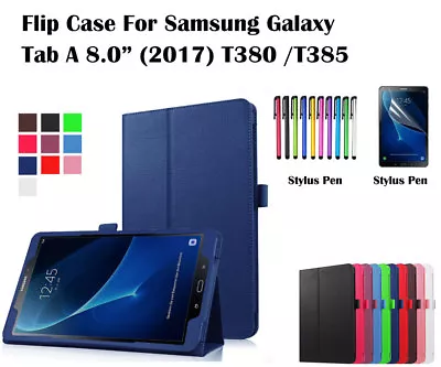 Flip PU Leather Case Cover For Samsung Galaxy Tab A 8.0  (2017) T380/T385 • $5.65