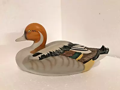 Vintage Porcelain PINTAIL Duck Decoy – 11” • $35