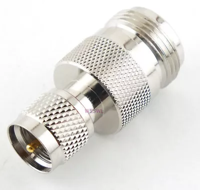 Mini-UHF Male To N Female Coax Adapter Connector - USA Ham Radio Seller • $4.72