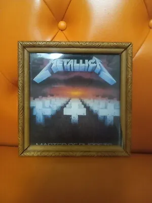 Vintage Metallica Carnival Glass Prize Mirror 7x7 • $79.99