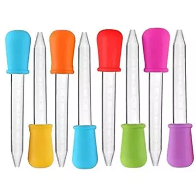 5ml Liquid Droppers Medicine Silicone And Plastic Pipettes Eye Dropper With B... • $7.89