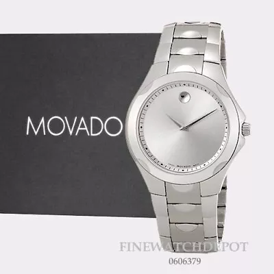 Authentic Movado Luno Sport Men Silver Tone & Dial Stainless Steel Watch 0606379 • $895