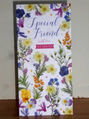 To A Special Friend With Love At Easter ~ Spring Flowers   Card ~ Free Postage • £1.60