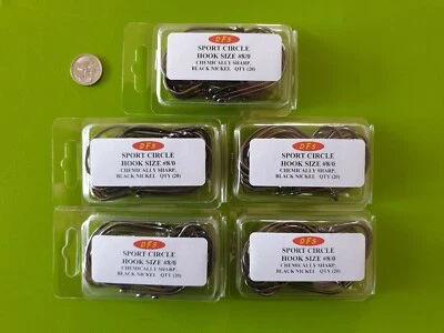 100 DFS 8/0 OCTOPUS SPORT CIRCLE FISHING HOOK 2X STRONG Chemical Sharp Tackle • $17.16
