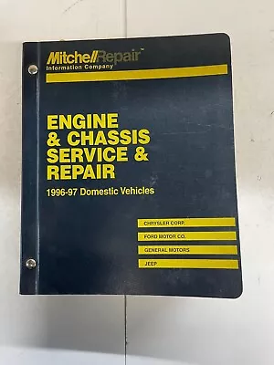 Mitchell 1996-97  Engine & Chassis Service & Repair Pro Shop Manual DOMESTIC • $40