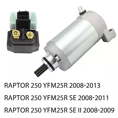 Starter For Yamaha Raptor 250 YFM25R 2008-2013 With Relay • $35.05