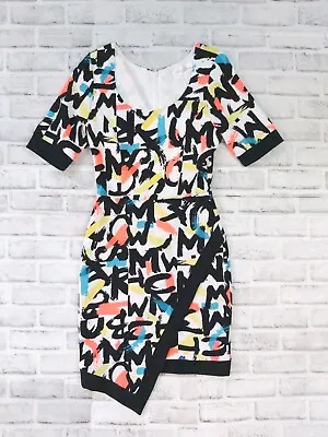 Marilyn Monroe Dress Womens S Mod Abstract Colorful Zip Back Short Sleeve • £22.17