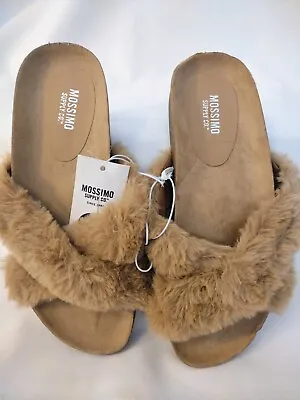 Mossimo Ladies Tan/Bella Faux Fur Slip-On Sandal Size 11 • $8.99