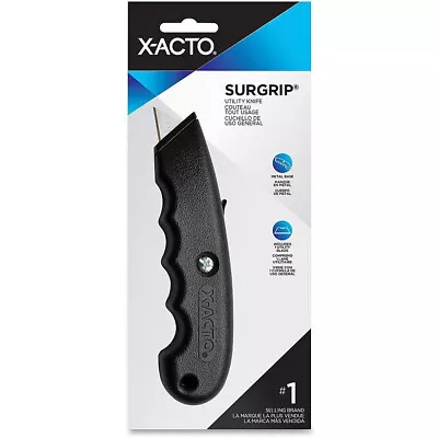 X-ACTO SurGrip Retractable Metal Box Cutting Knife Black (X3274) • $9.99