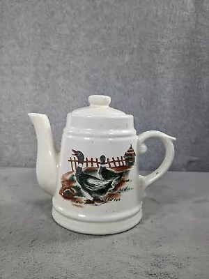 Vintage Ceramic Coffee Pot Mallard Duck Country Kitchen • $34.98