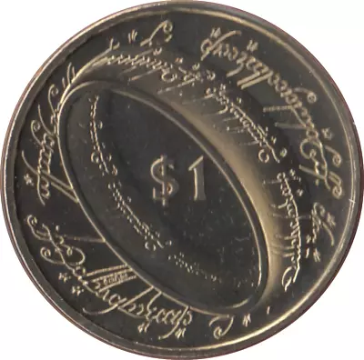 Coin $1 New Zealand Lord Of The Rings BU PACK : One Ring To Rule Them All • £19.95