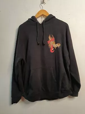 The Hundreds Jumper Size Large Black Hoodie Sweater Stay Hungry Racing Wolf • $69