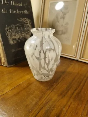 £34.99 • Buy Royal Brierley Studio By Michael Harris White Iridescent  4  Urn Vase C.1990