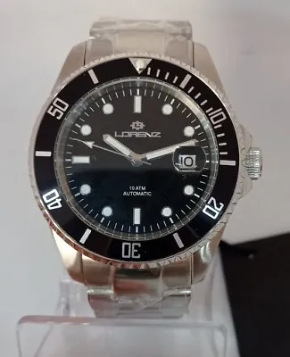 $186.43 • Buy Men's Watch Lorenz Diver Professional, Automatic 21 Rubies, Scuba Diver, Black