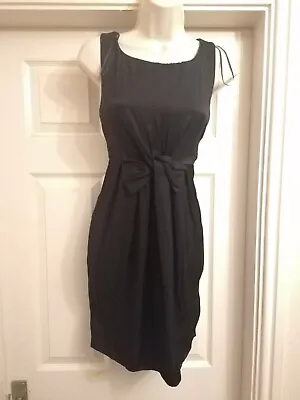 F) Miss Selfridge Ladies Black Dress With Bow  Size 8 • $11.19