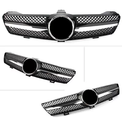 Fin Sport Front Grill For Benz W219 CLS500 SLS600 CLS Class 04-07 Chrome Black • $97.47