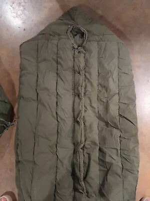 Vtg 90s US Army Sleeping Bag Intermediate Cold Military OD Syn Down  • $50.57