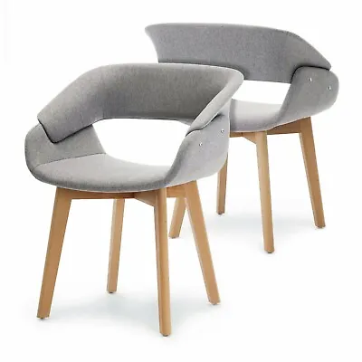 Ivinta Modern Fabric Dining Chairs Set Of 2 Kitchen Chair For Breakfast Nook • $154