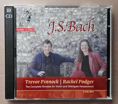 Bach: Complete Sonatas For Violin And Obbligato Harpsichord. Podger/Pinnock 2 CD • £11