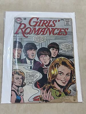 Girls’ Romances #109 Rare Beatles Cover DC Comics 1965 Girls Love • $150