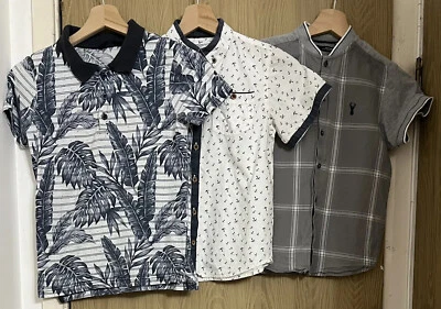 £12.99 • Buy Boys Aged 8-9 Years Short Sleeve Summer Holiday Shirts Bundle - Mixed Brands X3
