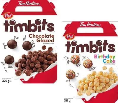 Tim Hortons Timbits Cereal Bundle Chocolate And Birthday Cake (2 X 11oz) • £20.98