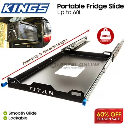 $192.78 • Buy Kings Medium Fridge Slide Suits Up To 60L Fridges Titan 4WD Cars Runners Camping