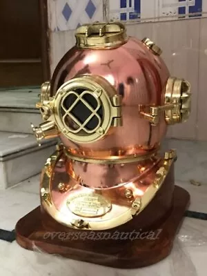 Copper Brass Morse Diving Helmet Navy Mark Vintage Divers Marine Boston Helmet • $185