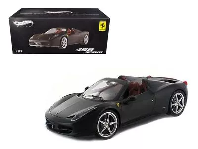 Ferrari 458 Italia Spider Matt Black Elite Edition 1/18 Diecast Car Model By Ho • $117.08