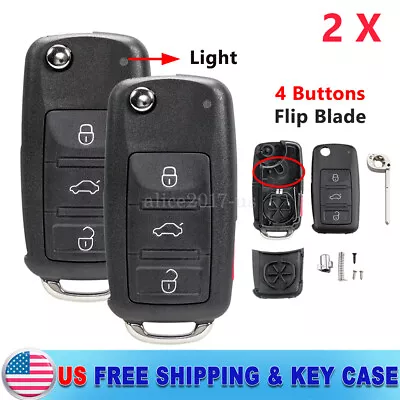 2 For Volkswagen VW Beetle Jetta Passat Golf Flip Remote Key Fob Case NBG010180T • $14.95