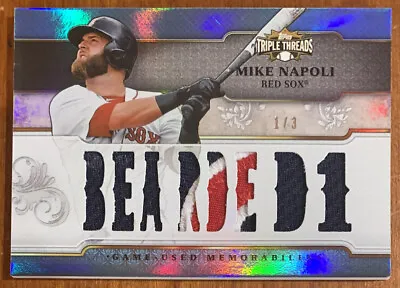 Mike NAPOLI 2014 Topps Triple Threads Bearded 1 PATCH Relic #TTR-MN1 1/3 Red Sox • $39.99