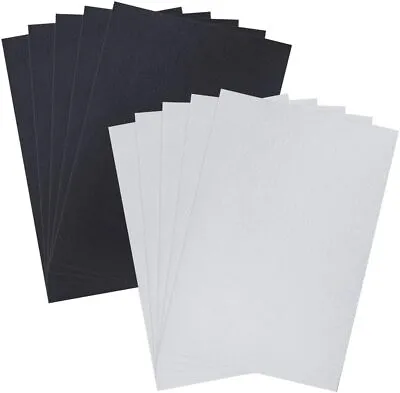 Pllieay 10 Pieces Black And White Felt Fabric Sheets 8.3 By 11.8  (A4 Size) D • £9.41