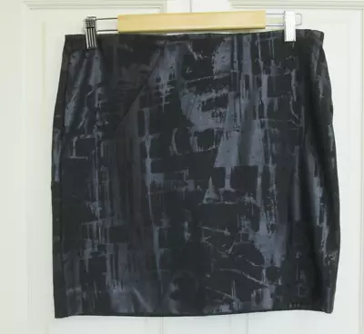 Simply Vera Vera Wang Black Skirt Womens Size M 32x16.5 Stretch Pull On 19-26182 • $14.95