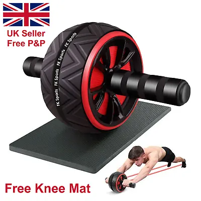 Pro Abs Roller Exercise Wheel Abdominal Core Strength Workout Muscle Cruncher • £10.99
