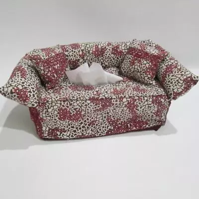 Handmade Fabric Tissue Box Cover Mini Couch Playscale Doll Size Floral Print • $27.98