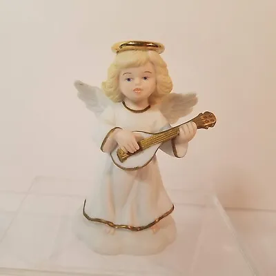Bronson Collectibles 1996 Ceramic Golden Halos Collection Musical Marion Angel • $10.17