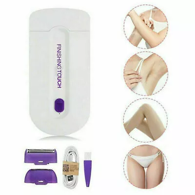 2 In 1 Epilator Finishing Touch Hair Remover Laser Sensor Light USB Rechargeable • $18.54