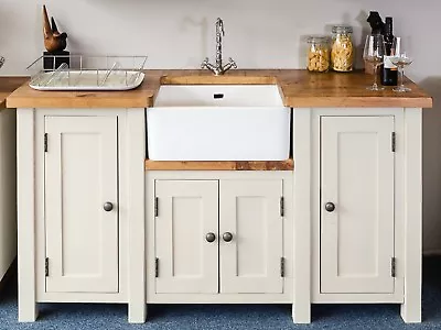 £1599 • Buy Handmade Rustic Kitchen Belfast Sink Unit. Freestanding Kitchen Furniture.
