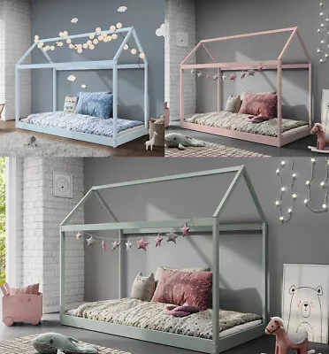 Treehouse Single Bed Frame 3FT Kids Sleeper Wooden House Low Childs Canopy Bed • £119.99